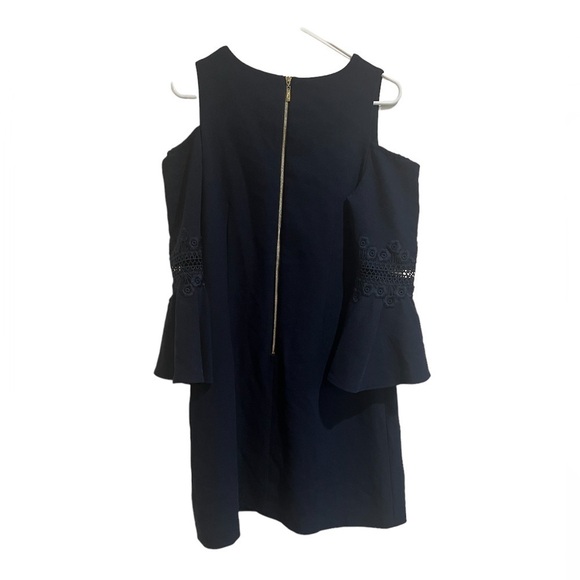 Eliza j cold shoulder navy bell sleeve dress - Picture 3 of 9